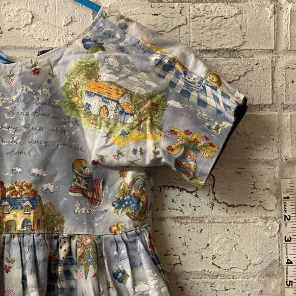 Homemade Vintage Girls Dress Monet Floral Country Farm Boho - Picture 2 of 8